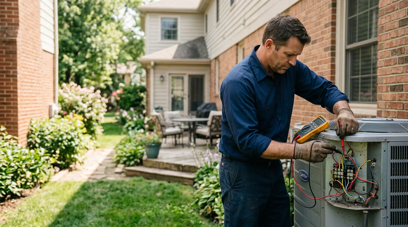 HVAC technician working near Kaukauna, WI